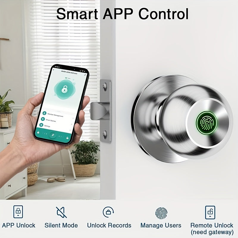 Fingerprint/Bluetooth Smart Door Knob