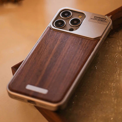 Luxury Walnut Woof & Metal Frame With Aromatic Iphone Case