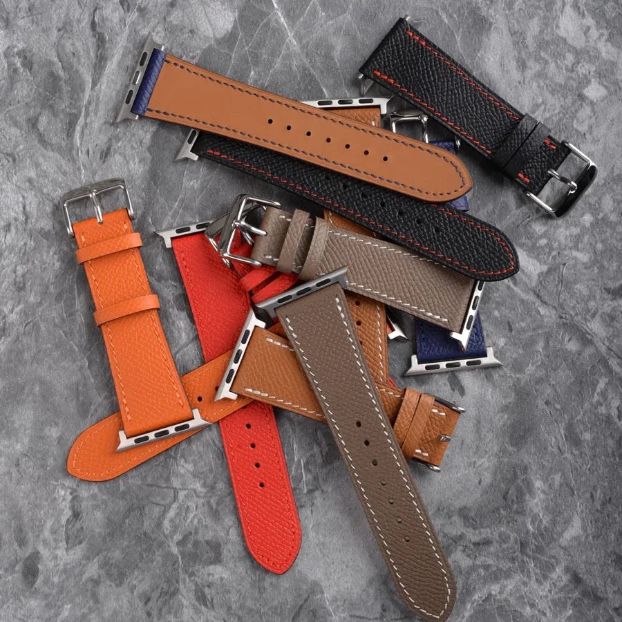 French Leather Strap for Apple Watch