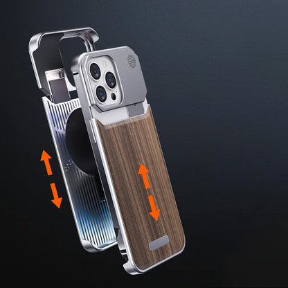 Luxury Walnut Woof & Metal Frame With Aromatic Iphone Case