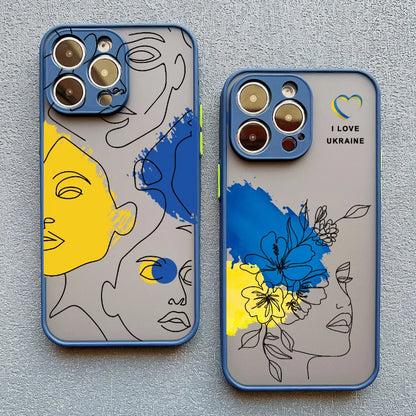 Ukraine Map Flag Love IPhone Case