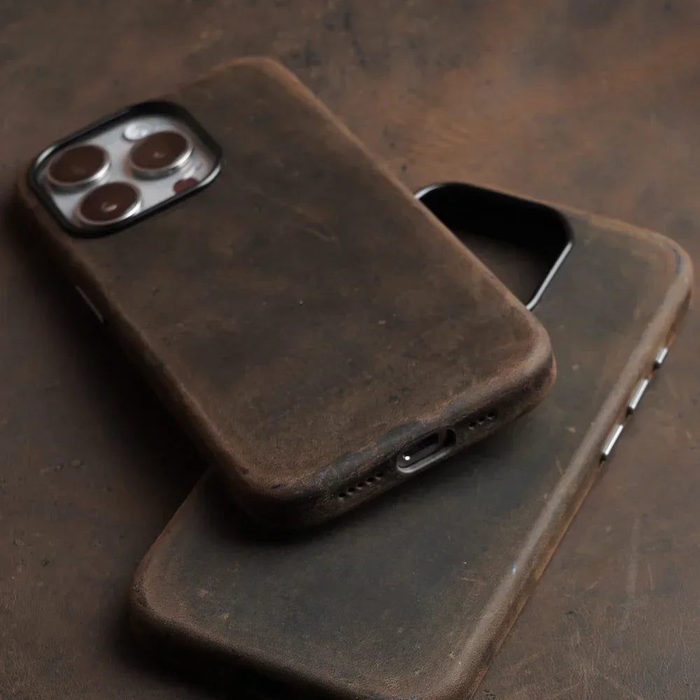 Italian Crazy Horse Leather IPhone Case