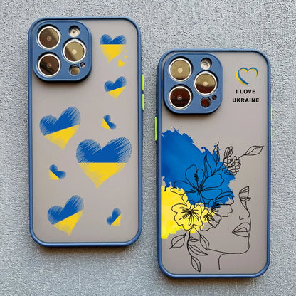 Ukraine Map Flag Love IPhone Case