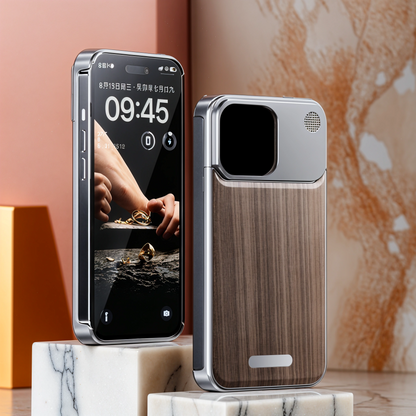 Luxury Walnut Woof & Metal Frame With Aromatic Iphone Case